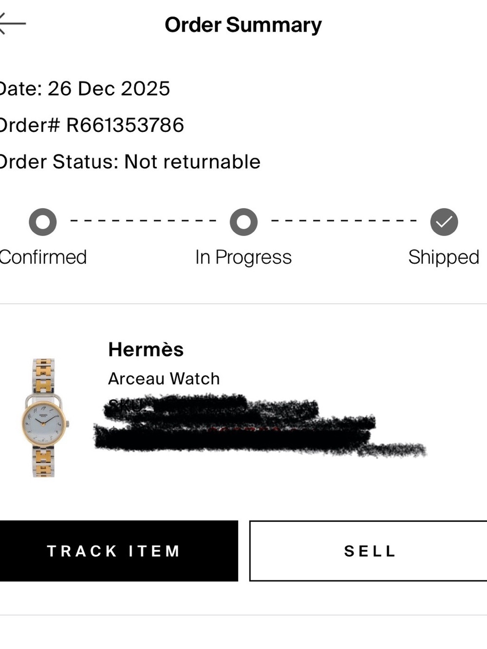 Hermès Two-Tone Gold and Silver Womens Dress Watch - Picture 7 of 7